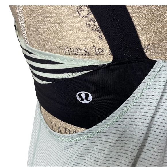 Lululemon Run: Back On Track Tank Mint Moment/Classic Stripe Mint Moment Size 4 - Picture 7 of 9